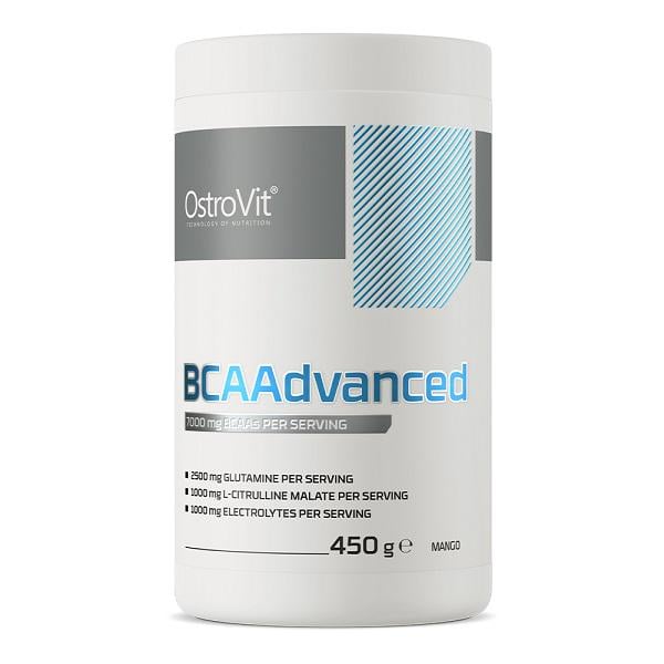 Амінокислота BCAA для спорту OstroVit BCAAdvanced Mango 450 г 30 servings (000020801)