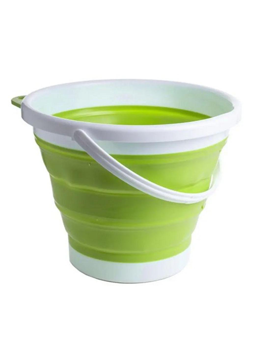 Ведро-трансформер хозяйственное Good idea Collapsible Bucket из силикона 5 л Зеленый (5566А)