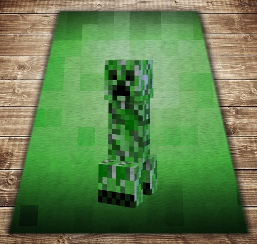 Плед с 3D принтом Minecraft Creeper 150х200 см (epi_0072) Плед с 3D принтом Minecraft Creeper 150х200 см (epi_0072)