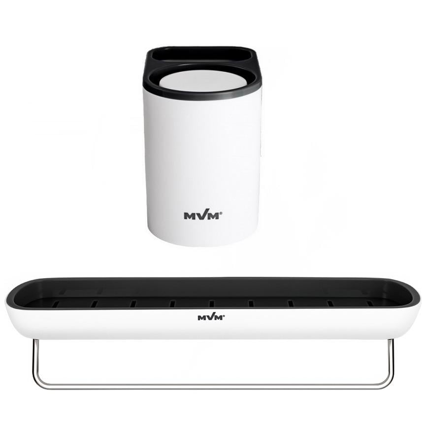 Набір аксесуарів для ванної MVM №7 MVM-MH-07 white/black Чорний (211734)