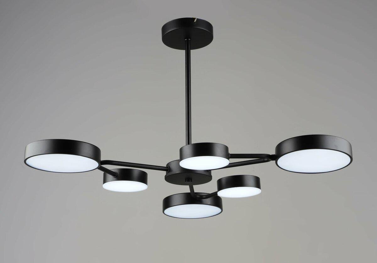 Люстра світлодіодна Valeso B BK 63W Чорний (YH1354/3+3)