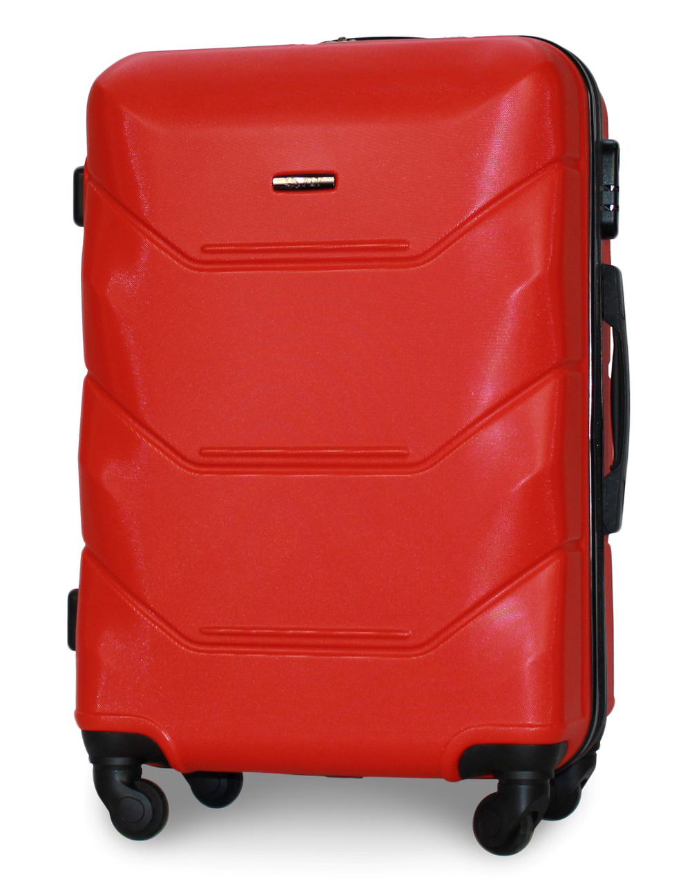 Валіза пластикова Fly 147 велика на 4 колесах 78х49х28 см 90 л Червоний