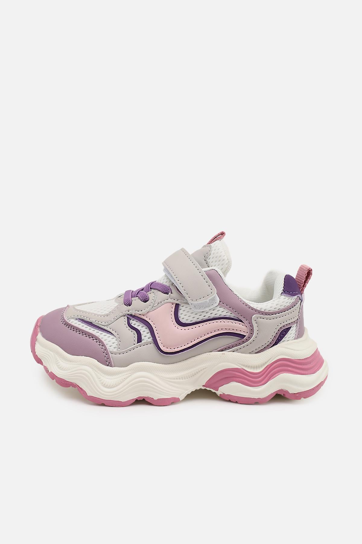 Кроссовки для девочки ЦБ-00273818 на плоской подошве р. 33 Серый (SKT001056278)