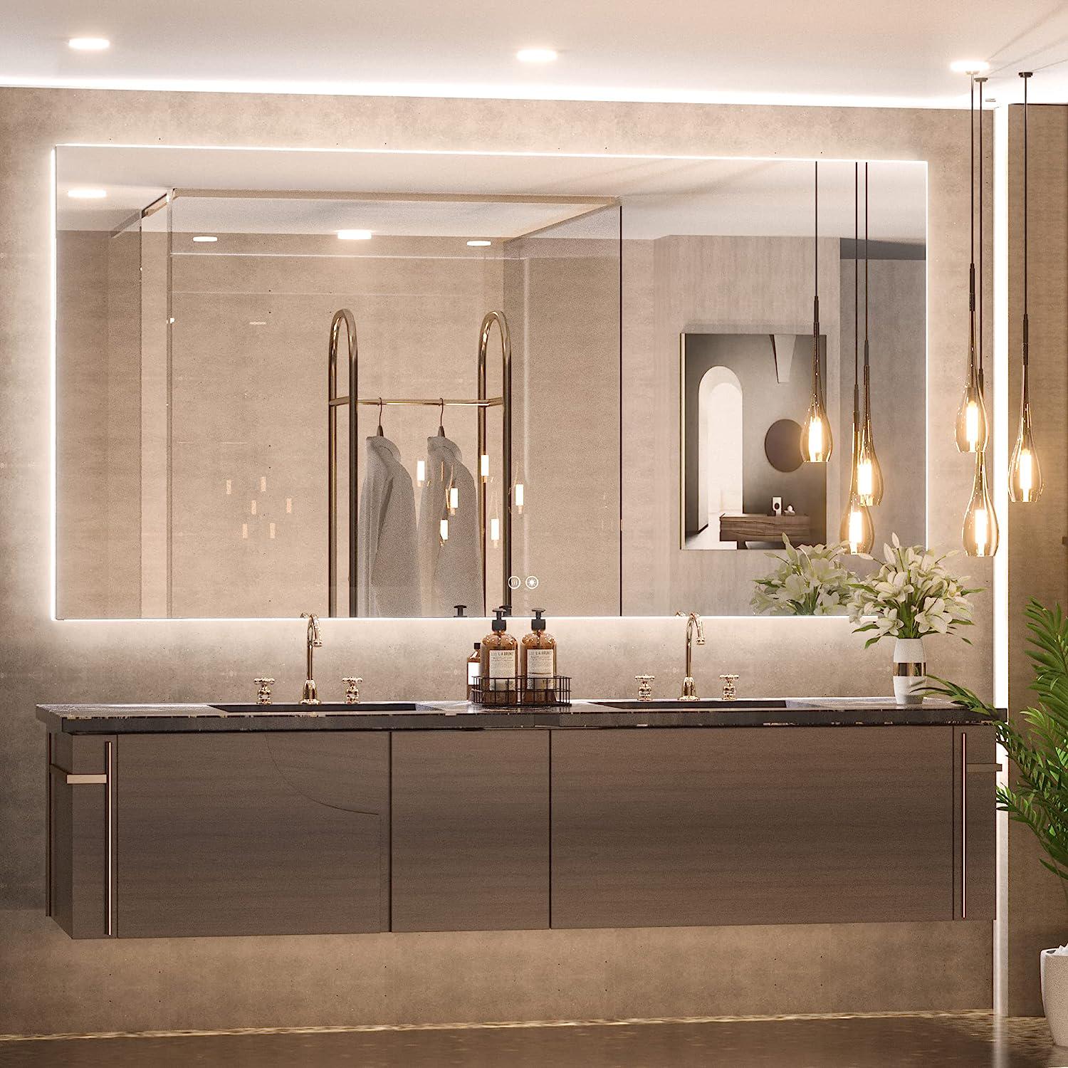 Зеркало Dim Dzerkal MARRA с LED-подсветкой/сенсорным управлением/подогревом 80х70 см (11885)