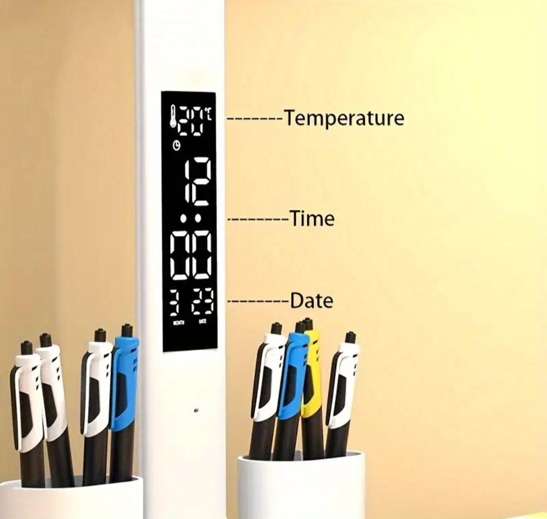 Настольная лампа светодиодная с двумя плафонами и дисплеем (Л-021) - фото 2