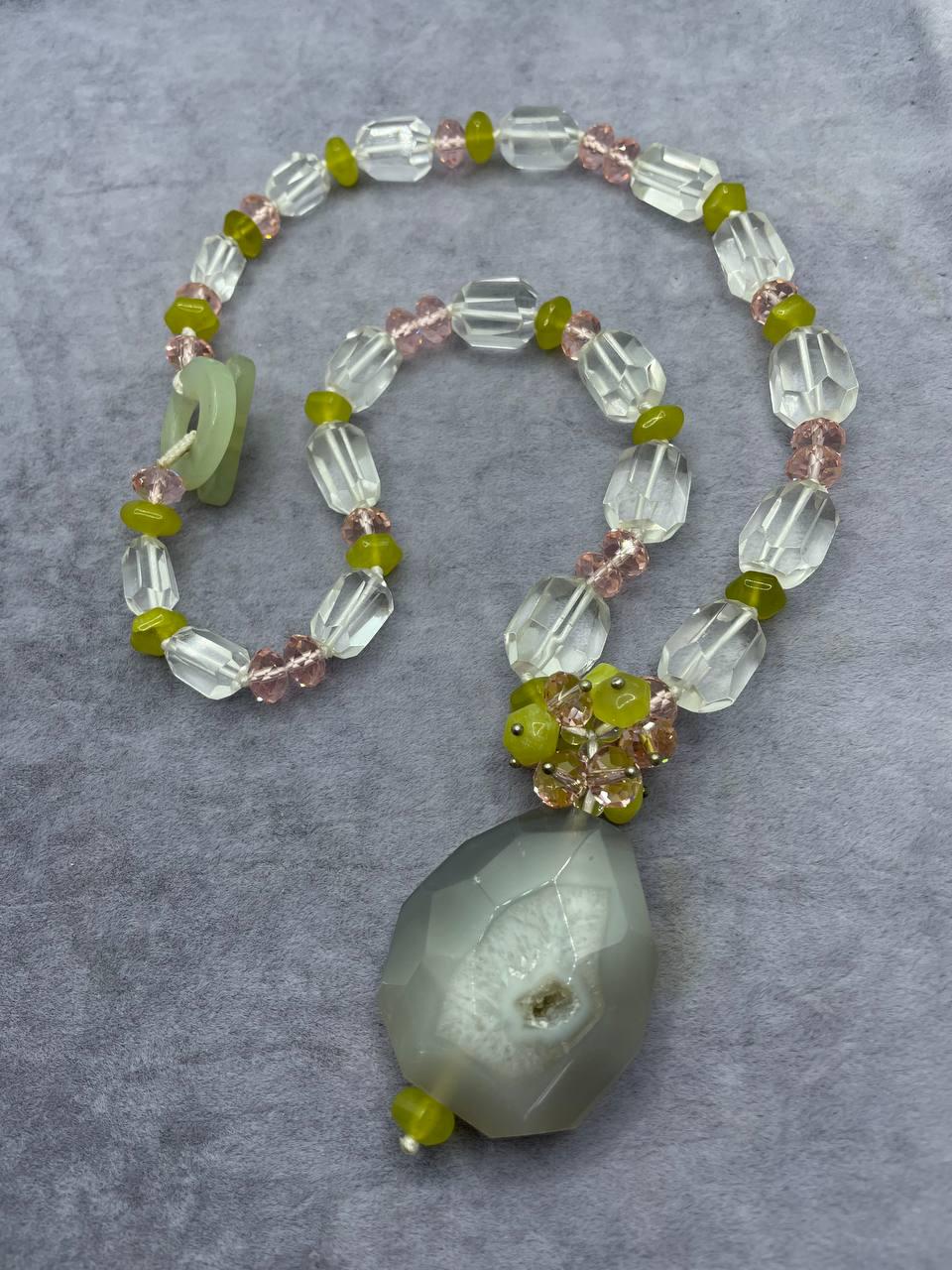 Бусы самоцветы 50 см Бесцветный (1645)