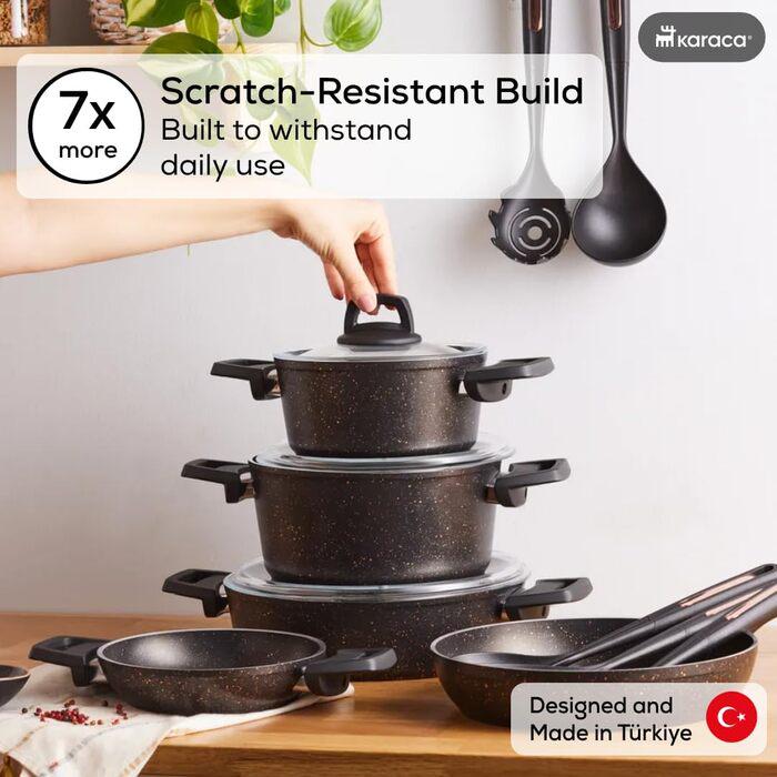 Набор посуды Karaca Biogranite BlackGold из 13 предметов (TJV1NXRB0B) - фото 6 Набор посуды Karaca Biogranite BlackGold из 13 предметов (TJV1NXRB0B) - фото 6