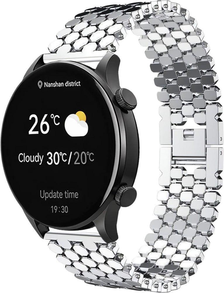 Браслет металлический Scaly для Haylou Solar Plus RT3 LS16 Silver (40706-59)