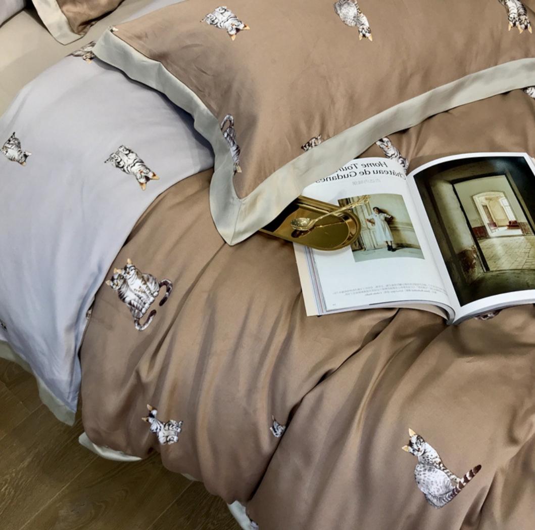 Комплект постельного белья Tensel Charmeuse Home евро 200х230 см/50х70 см (0009) - фото 2