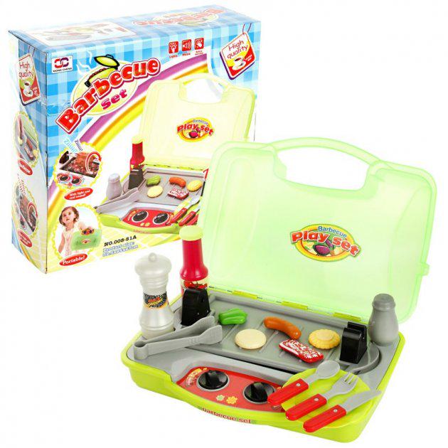 Ігровий набір Xiong Cheng Barbecue Set Гриль в кейсі світлові/звукові ефекти (G_008-51А) - фото 2 Ігровий набір Xiong Cheng Barbecue Set Гриль в кейсі світлові/звукові ефекти (G_008-51А) - фото 2