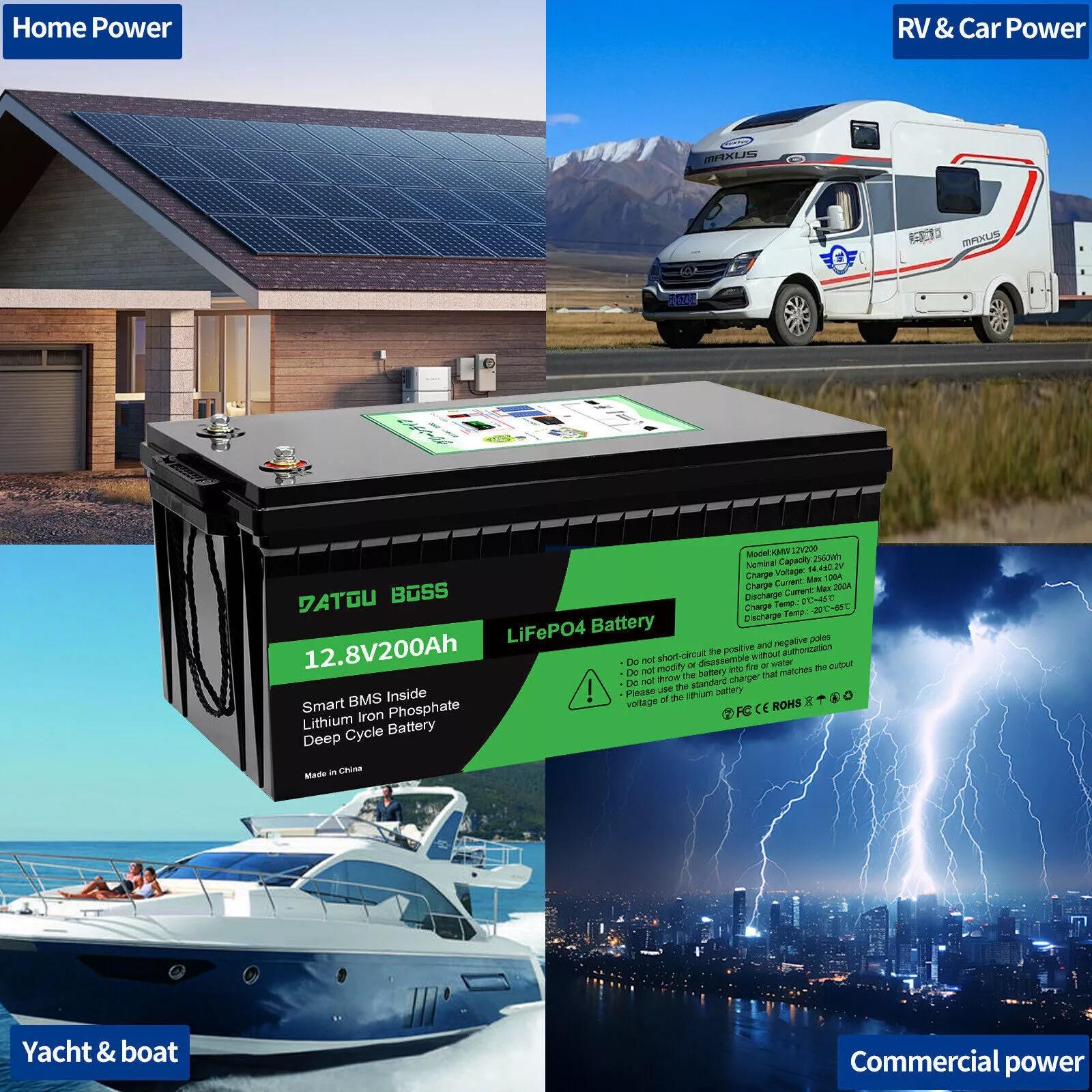 Аккумулятор LiFePO4 DATOUBOSS 12V 200 Ah 2560Wh 200A BMS до 15000 циклов - фото 7 Аккумулятор LiFePO4 DATOUBOSS 12V 200 Ah 2560Wh 200A BMS до 15000 циклов - фото 7