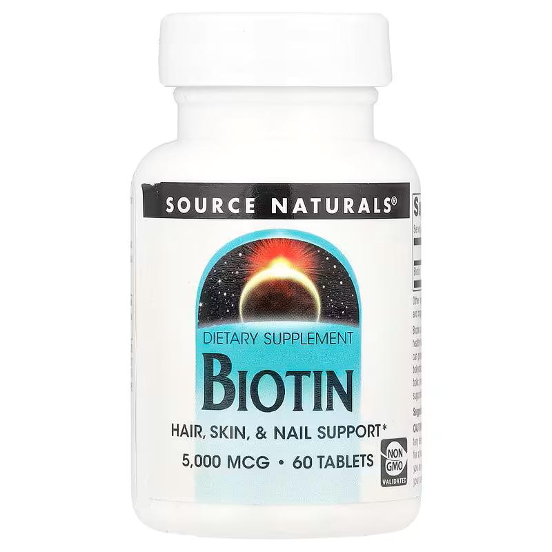 Биотин Source Naturals Biotin 5000 мг 60 таб.