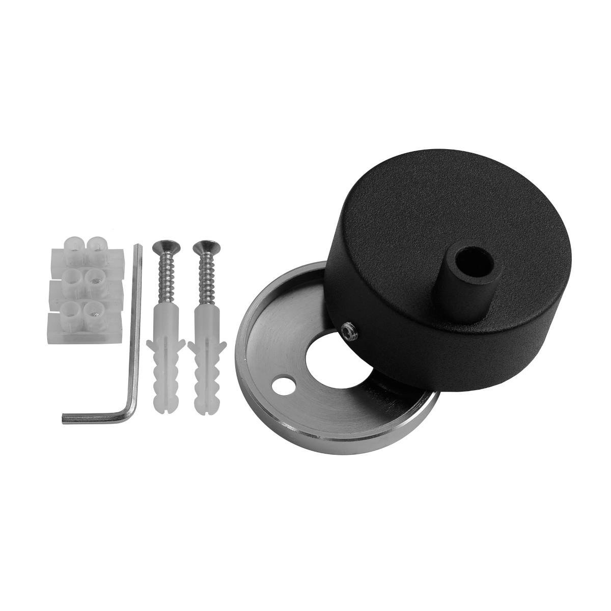 Коробка для скрытого подключения полотенцесушителя NAVIN Черный муар матовый (326) - фото 2