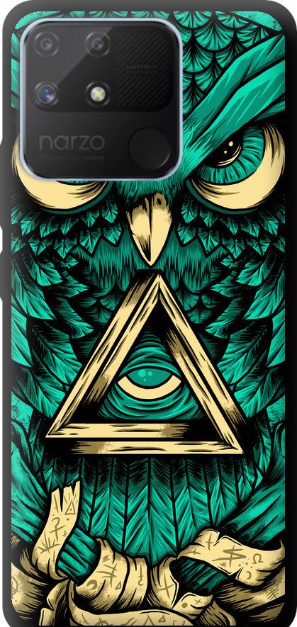 Чехол на Realme Narzo 50A Сова Арт-тату (3971b-2514-42517) Чехол на Realme Narzo 50A Сова Арт-тату (3971b-2514-42517)