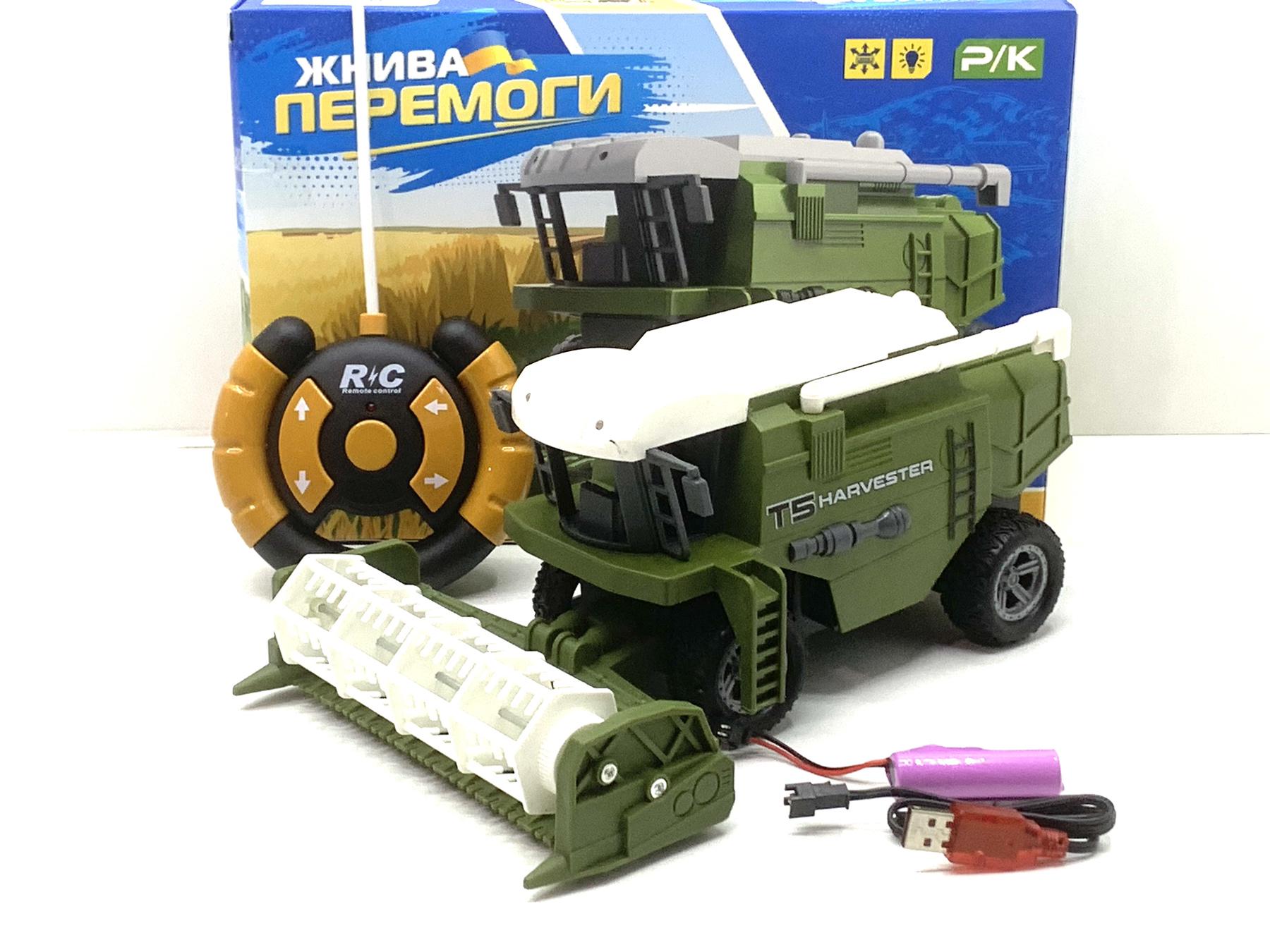 Комбайн на радіокеруванні Limo Toy з гумовими колесами 21 см Зелений (M 4949) - фото 8