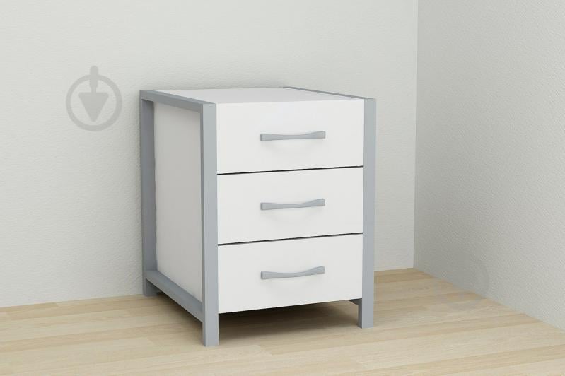 Тумба Ferrum-decor Вивьен 3 50x41x40 см Белый / Серый (XK00157)