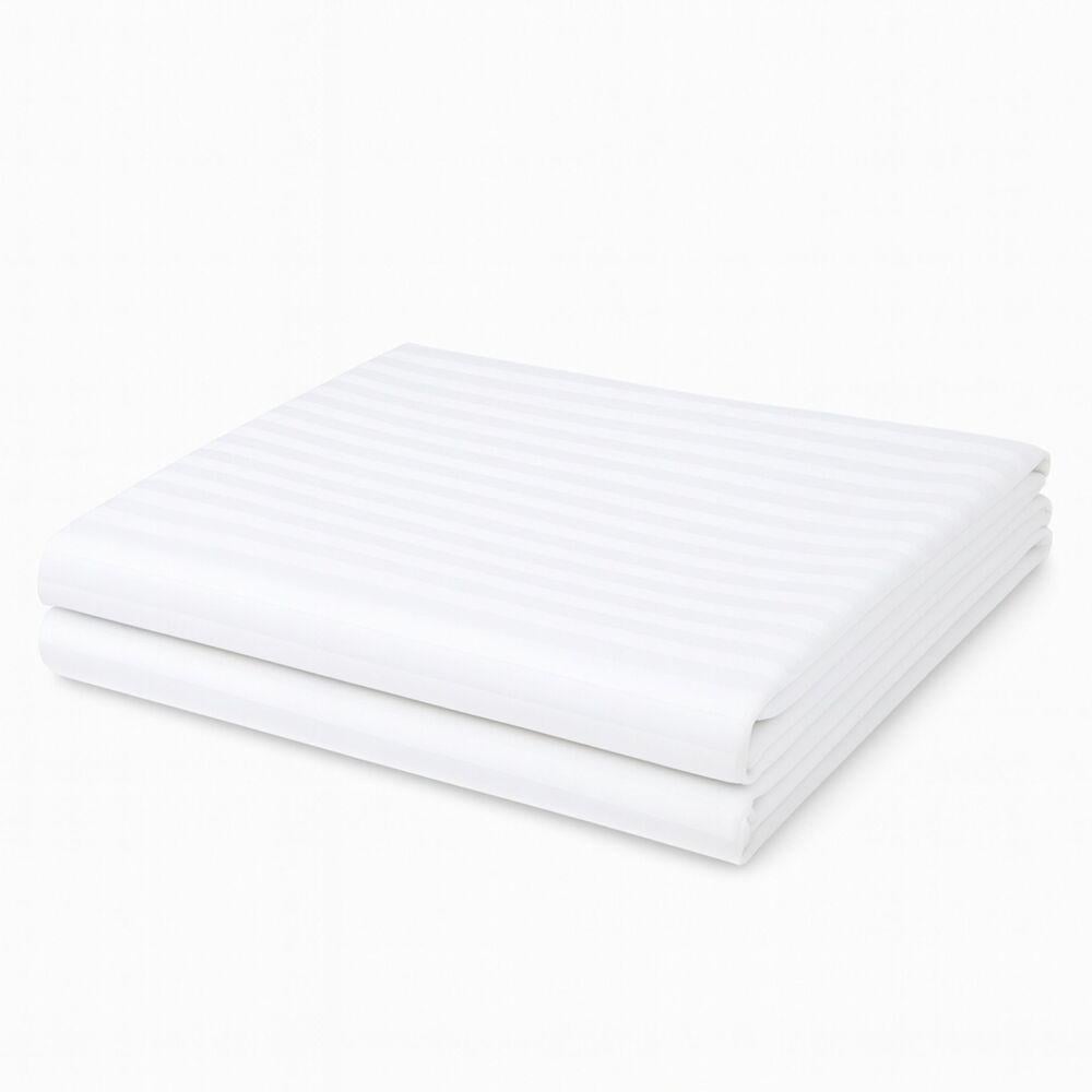 Простыня для гостиниц IDEIA хлопок жаккард сатин евро 220х230 см Белый в полоску (26869) - фото 1 Простыня для гостиниц IDEIA хлопок жаккард сатин евро 220х230 см Белый в полоску (26869) - фото 1