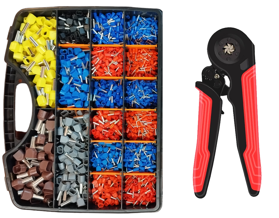 Комплект Tactix шестигранный кримпер с наконечниками 2430 шт. 17 видов в органайзере 25х21х4 см (DART.E5)