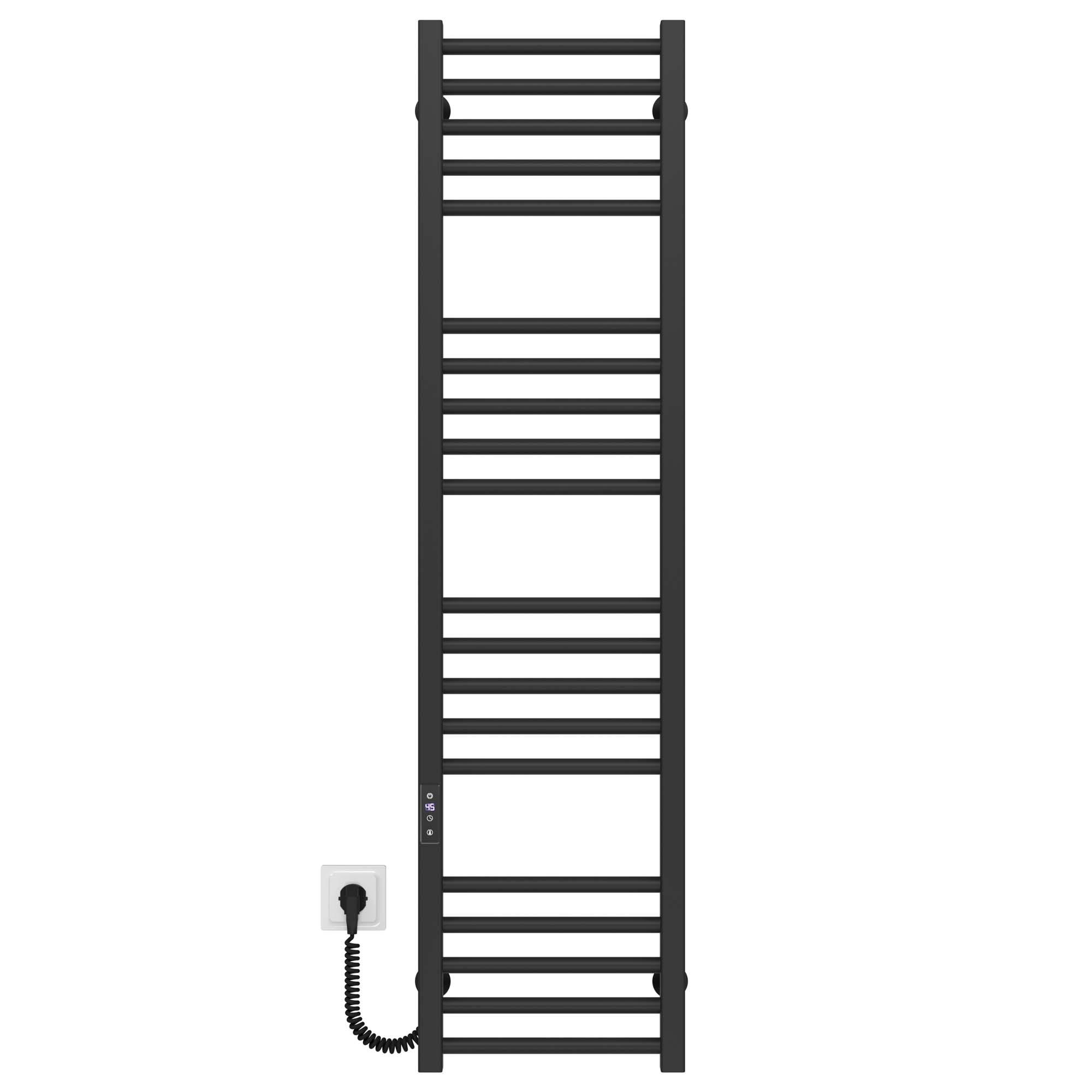 Рушникосушарка електрична Deffi Lima П20 JD04 ліве підключення нержавіюча сталь 300х1300 мм Чорний (A.LI.130.30.20.E.B.L.2)