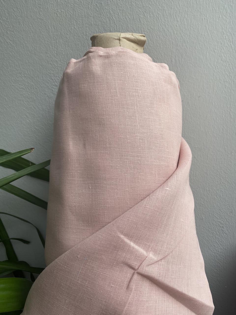 Ткань LINEN PLUS льняная 220 см 1503 Нежно-персиковый