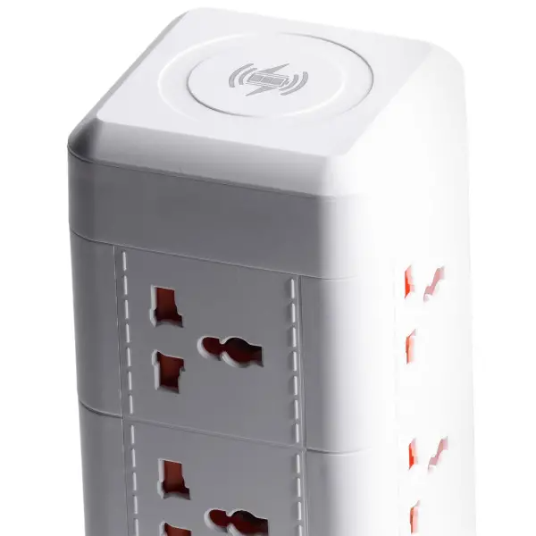 Фільтр-подовжувач мережевий TOWER 9 розеток LED-лампа 3USB+1PD 2,8 м Білий (HP-5-5) - фото 6