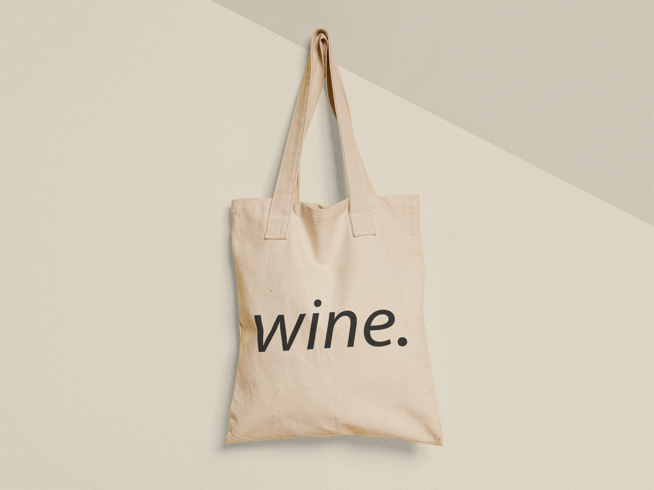 Эко-сумка с принтом "Wine" 38х40 см Бежевый (ПН470-Т)