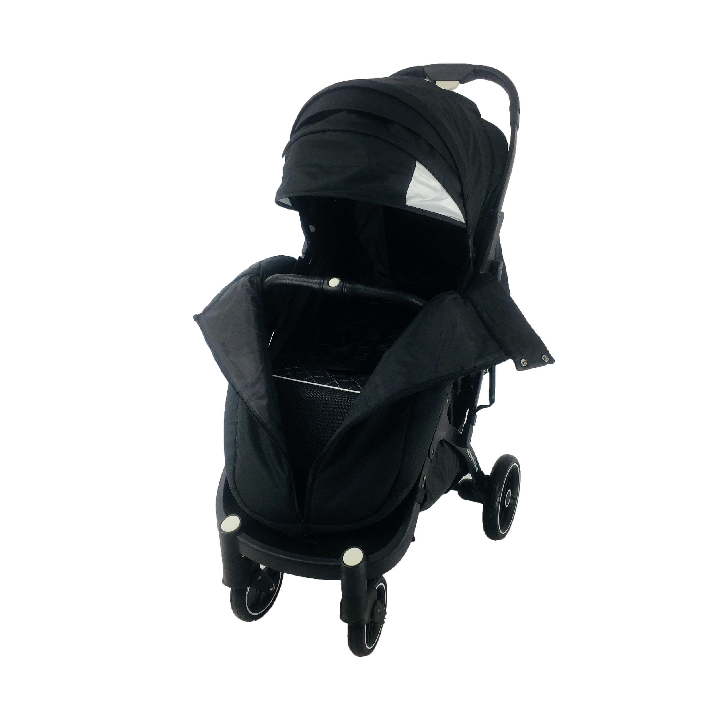 Коляска Yoya Plus Pro-22 з дощовиком на чорній рамі Чорний (01125020201)