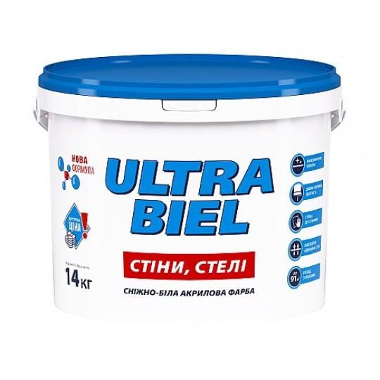 Краска снежно-белая акриловая для стен и потолков Sniezka ULTRA BIEL 14 кг Снежно-белый матовый Краска снежно-белая акриловая для стен и потолков Sniezka ULTRA BIEL 14 кг Снежно-белый матовый