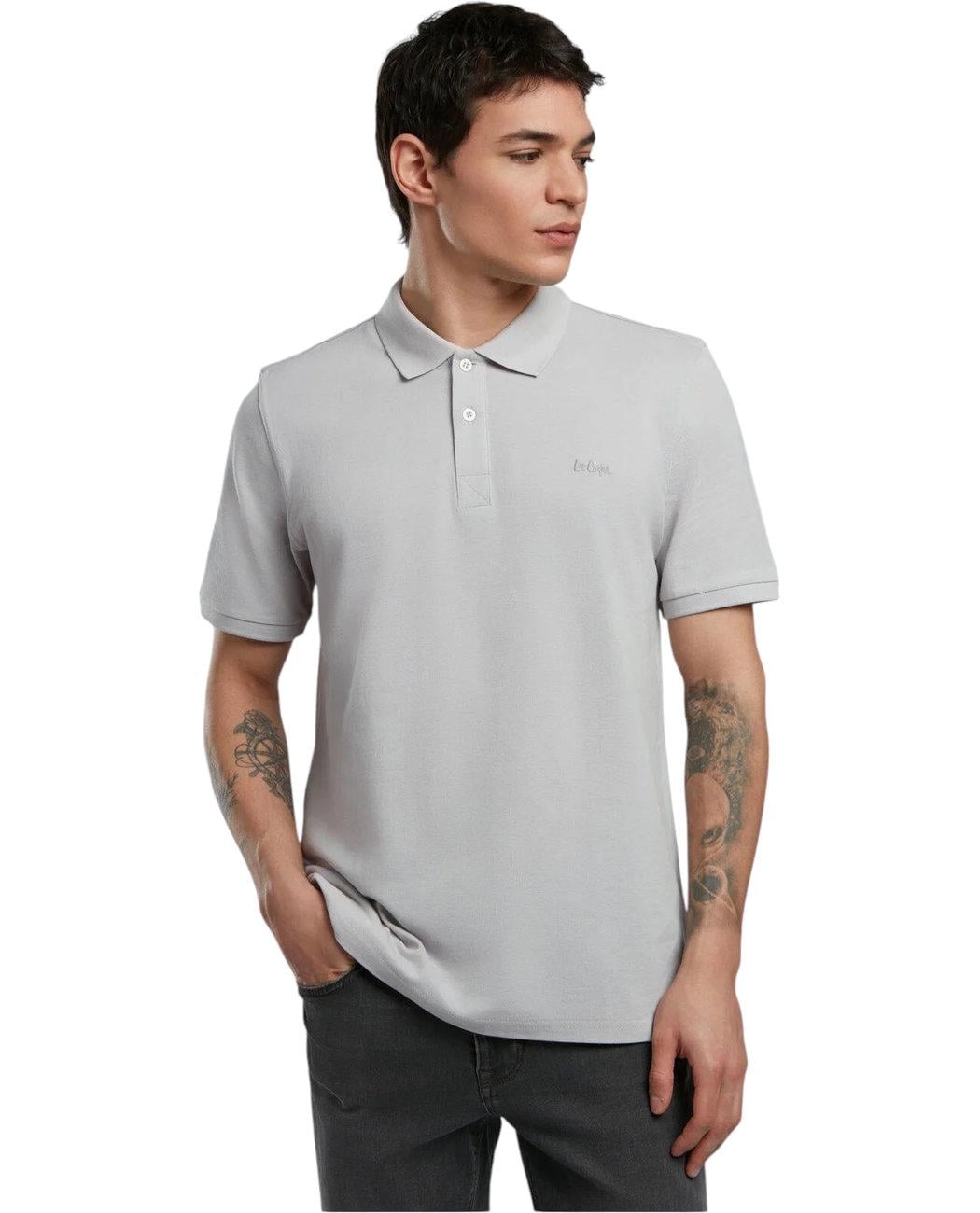 Футболка-поло чоловіча Lee Cooper Twins 252LCM242012.1206 2XL Сірий (8682272622351)