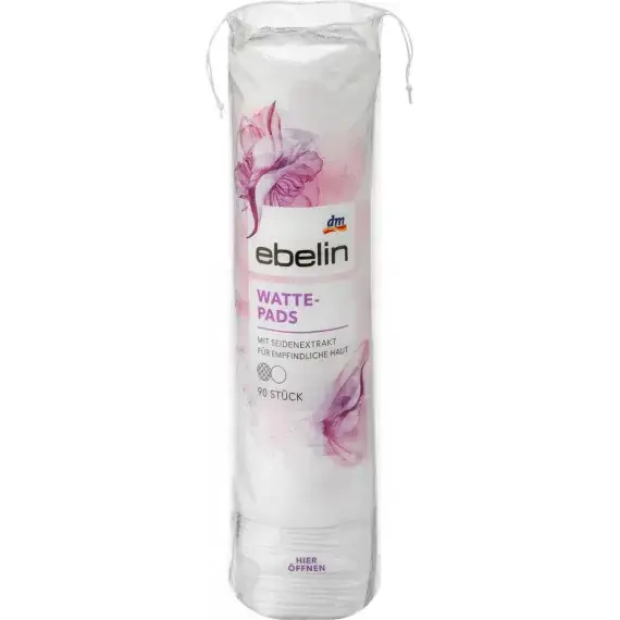 Ватные диски хлопковые Ebelin с экстрактом шелка 90 шт. (00-00000580)