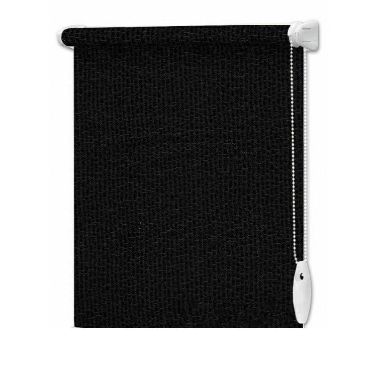 Рулонная штора Wenster Соломка 04 105х220 см открытого типа Черный (б54219565)