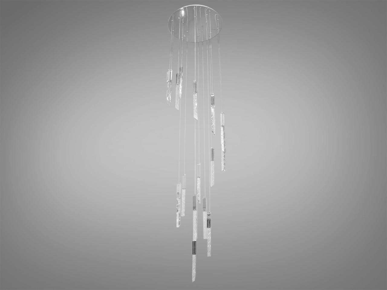 Люстра-подвес LED 3001-16HR-LS 35W на 5 кв.м Хром (1984255025)