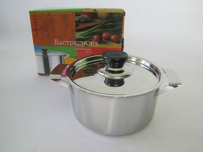 Каструля нержавіюча з кришкою Vitol VT6 28 см 10 л - фото 2 Каструля нержавіюча з кришкою Vitol VT6 28 см 10 л - фото 2