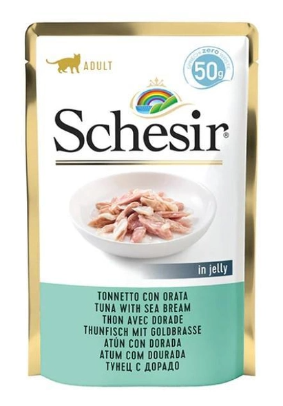 Корм для котів Schesir Tuna with Dorada in Jelly Тунець з дорадою у желе 85 г