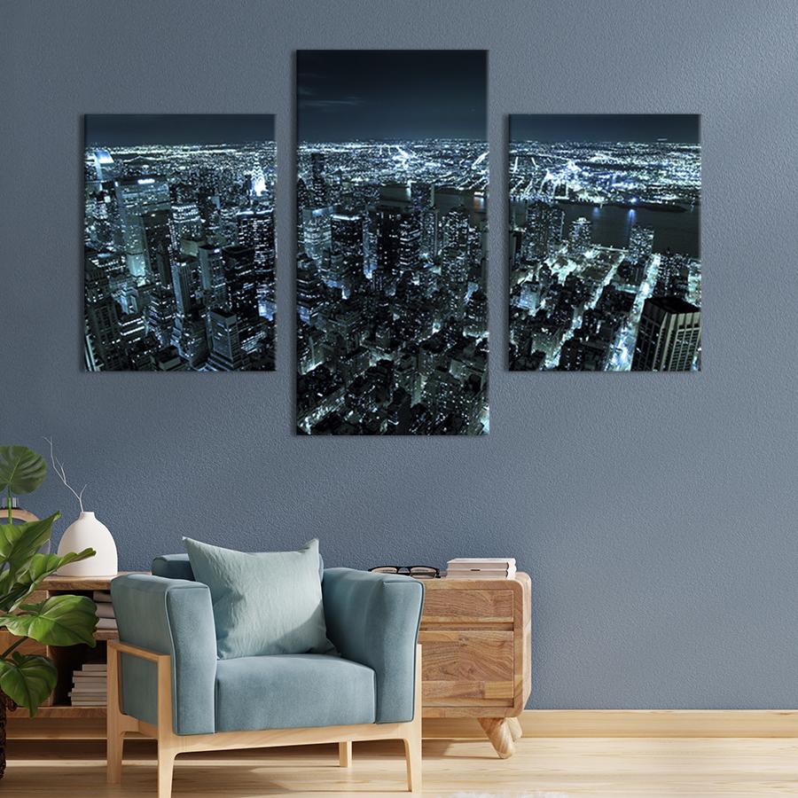 ᐉ Картина для интерьера Яркие огни Нью-Йорка 96x60 см (314-32) • Купить ...