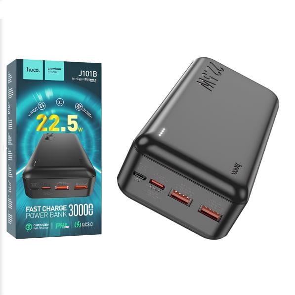 Повербанк Hoco J101B 30000 мАг PD20W QC3.0 22,5W Чорний Повербанк Hoco J101B 30000 мАг PD20W QC3.0 22,5W Чорний