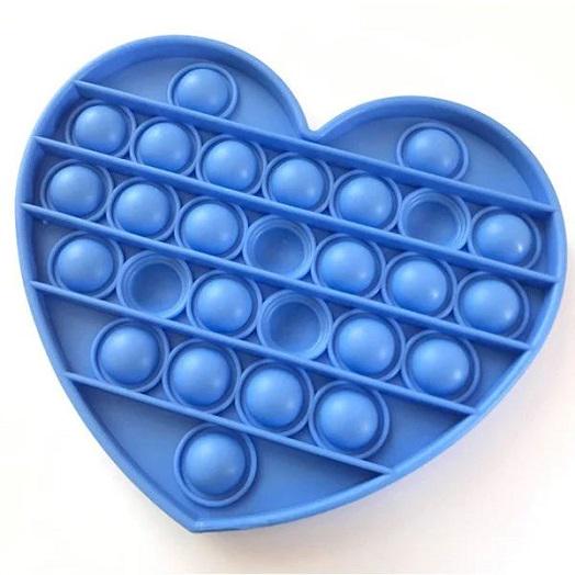 Игрушка антистресс Pop It сердце Голубой