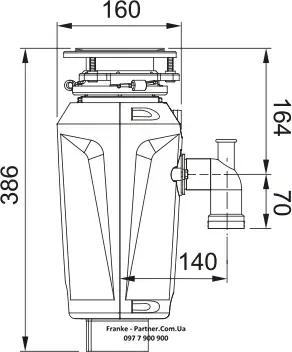 Подрібнювач харчових відходів Franke Elite Slimline SLIM 75 (2999643108) - фото 2