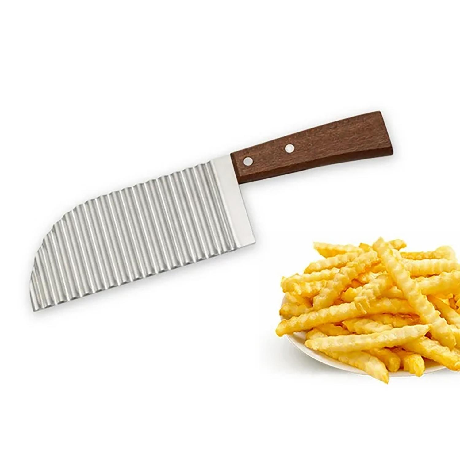 Ніж хвилястий з дерев'яною ручкою 28,5 см (20034221) - фото 2