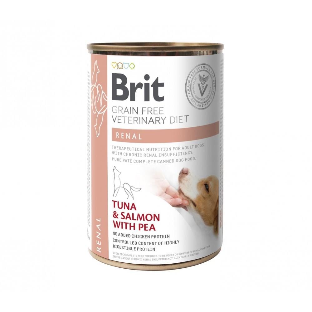 Корм влажный Brit GF Veterinary Diet Renal для собак тунец и лосось 400 г (8595602536313)