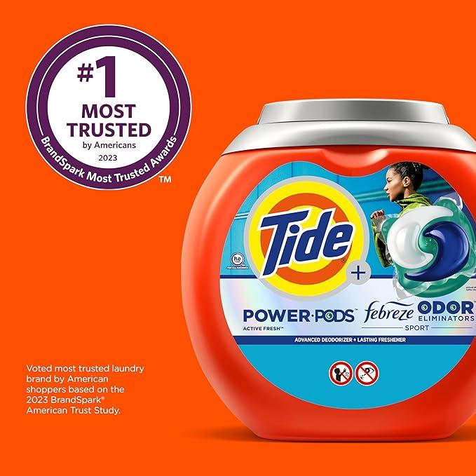 Капсули для прання Tide Power Pods з Febreze Sport із захистом від запаху 45 шт. - фото 4