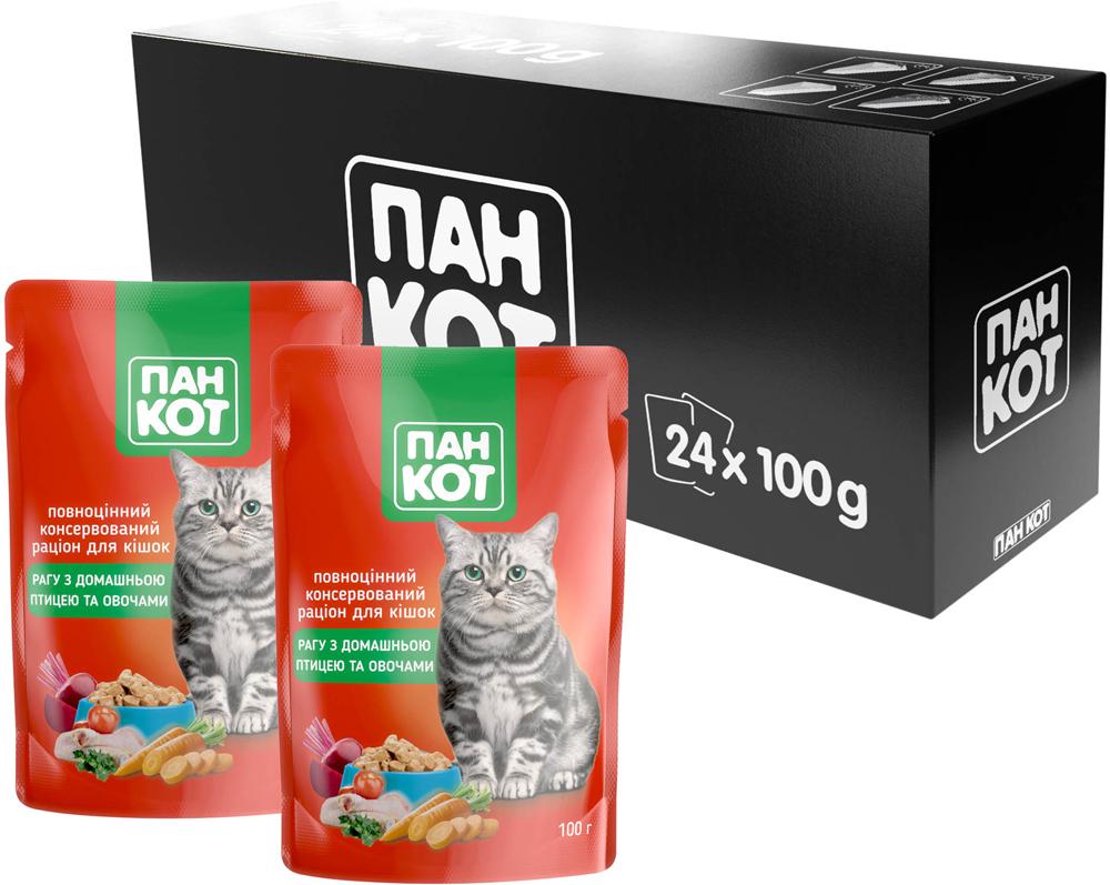 Корм влажный для кошек Пан Кот Домашняя птица 100 г (4820111141012) - фото 2