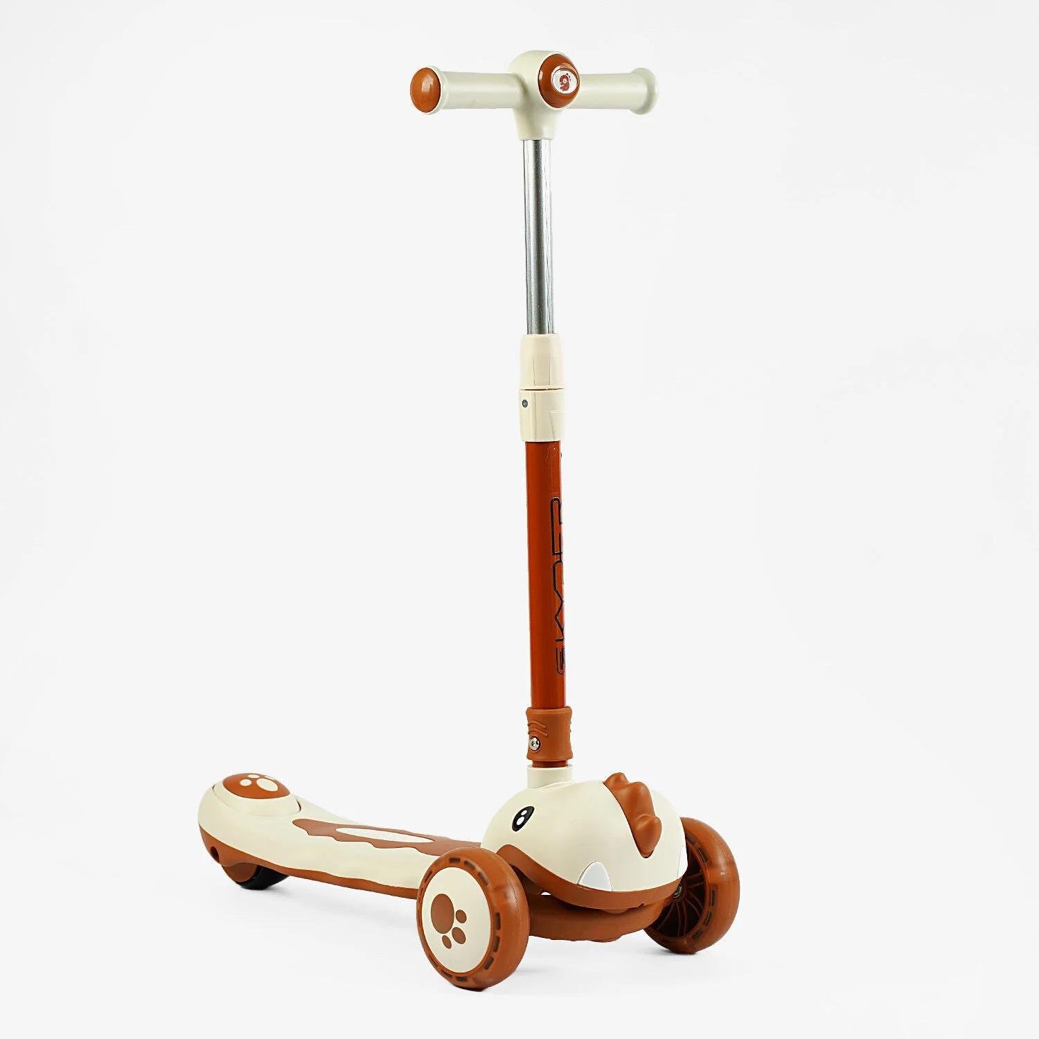 Самокат трехколесный Skyper/колеса PU со светом/музыка/руль складной 125х40 мм Beige (153419) Самокат трехколесный Skyper/колеса PU со светом/музыка/руль складной 125х40 мм Beige (153419)