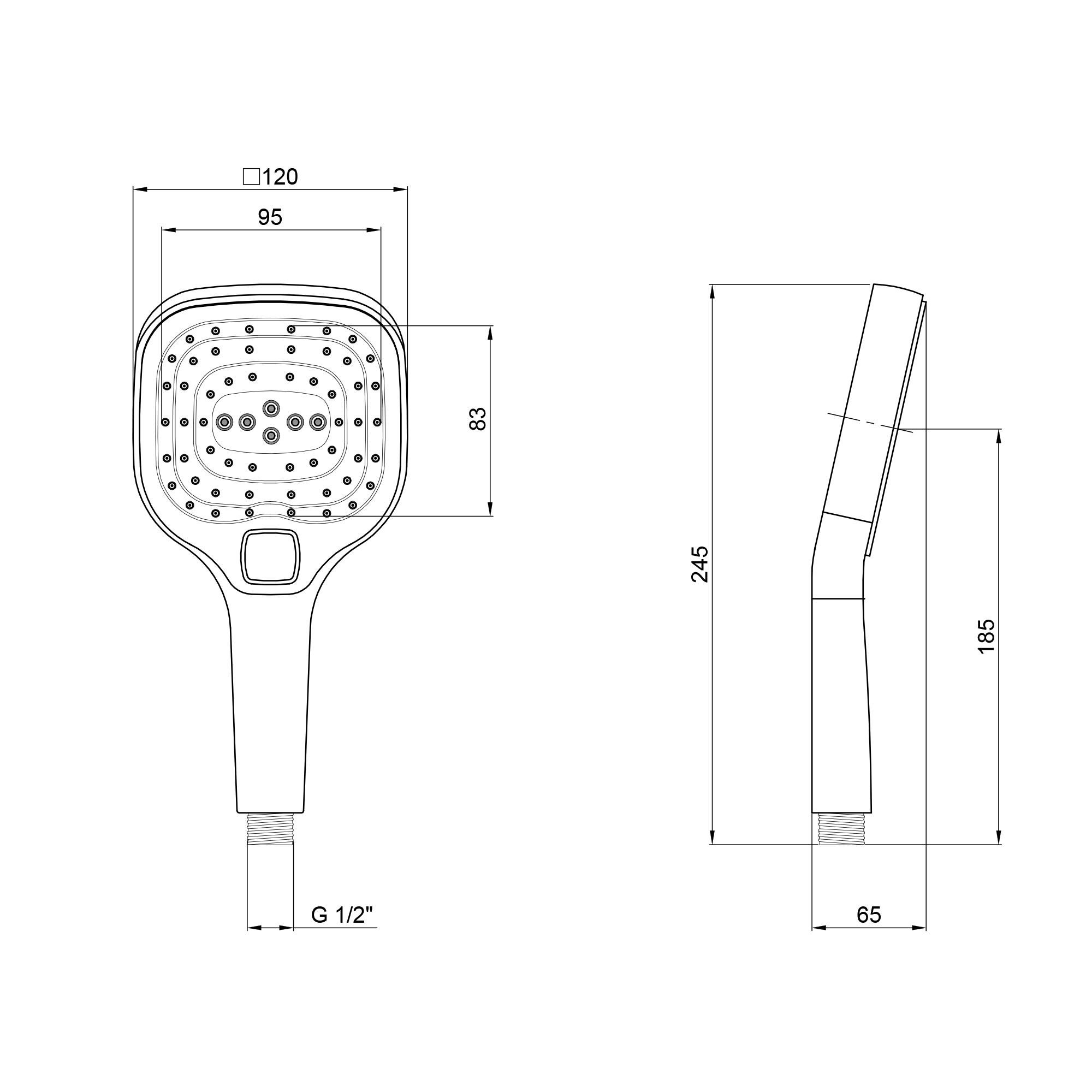 Лійка для ручного душу Q-tap Rucni A120N3KCW - фото 2