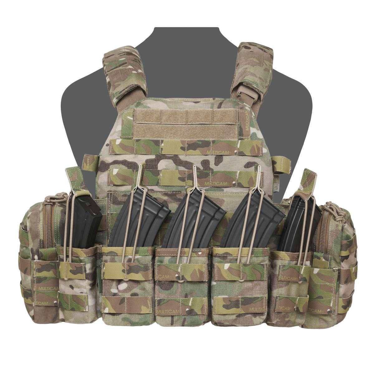 Плитоноска Warrior Assault Systems Dynamic Combat System з підсумками АК 7,62 M Multicam - фото 6