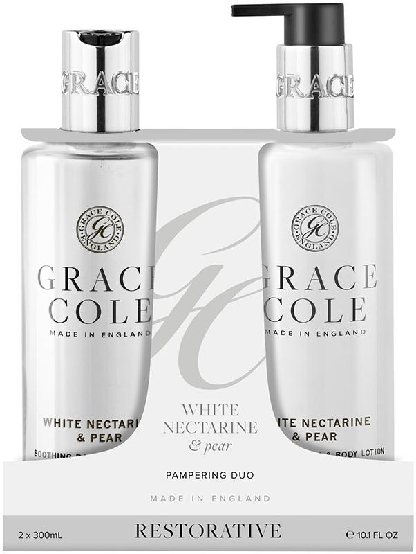 Набор для тела GRACE COLE White Nectarine & Pear гель для душа 300 мл/лосьон для рук и тела 300 мл (60475)