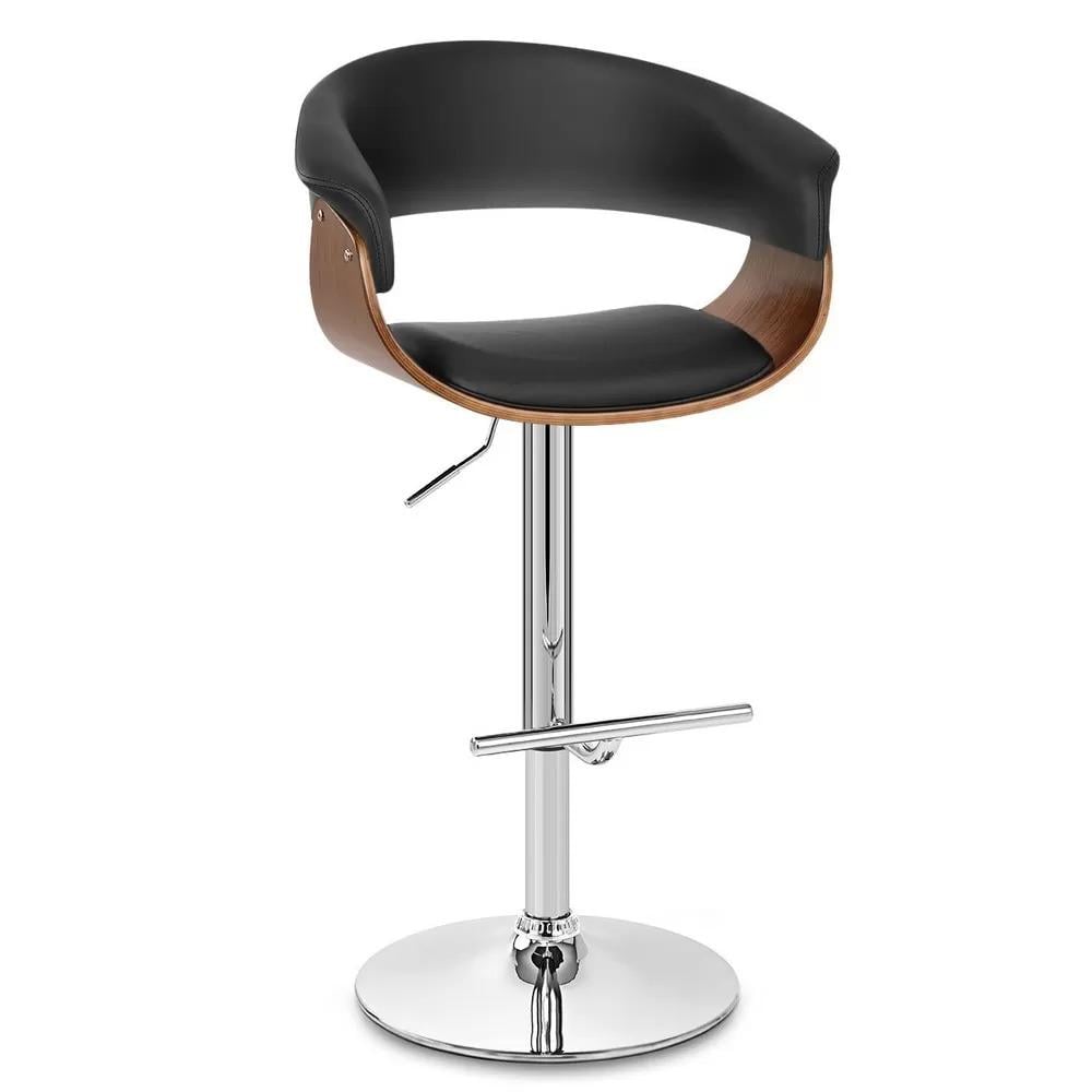 Барный стул VIRGINIA Черный/Орех (123019)