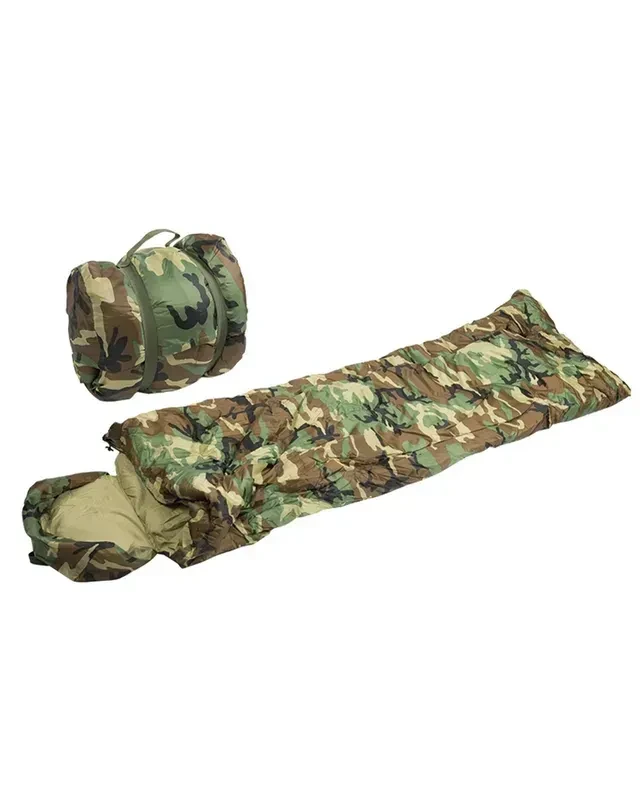Спальний мішок демісезонний армійський Mil-Tec Pilot Sleeping Bag Woodland 0°C (14101020) - фото 2 Спальний мішок демісезонний армійський Mil-Tec Pilot Sleeping Bag Woodland 0°C (14101020) - фото 2