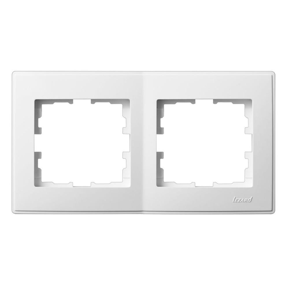 Рамка двомісна горизонтальна Lezard Lesya без вставки Білий (00000013131)