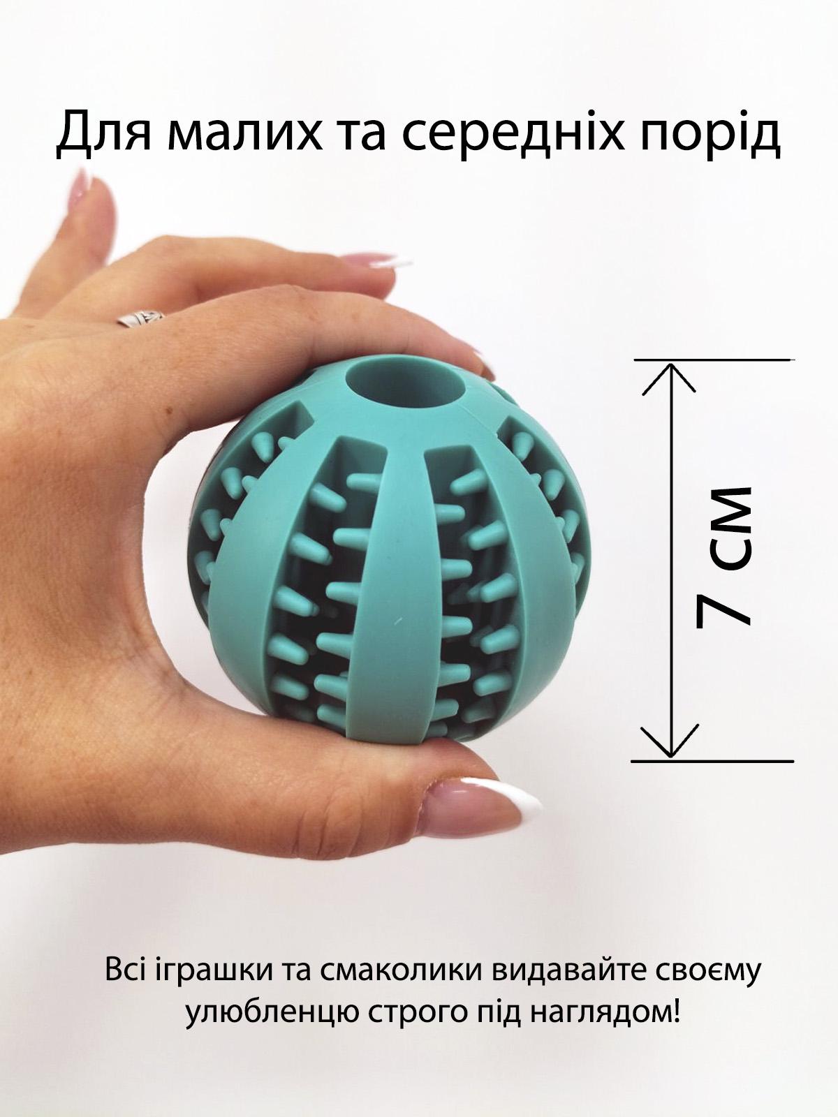 М'яч для собак TPR круглий із зубцями 7 см Бірюзовий (ІГ-ТПР002Б) - фото 2 М'яч для собак TPR круглий із зубцями 7 см Бірюзовий (ІГ-ТПР002Б) - фото 2